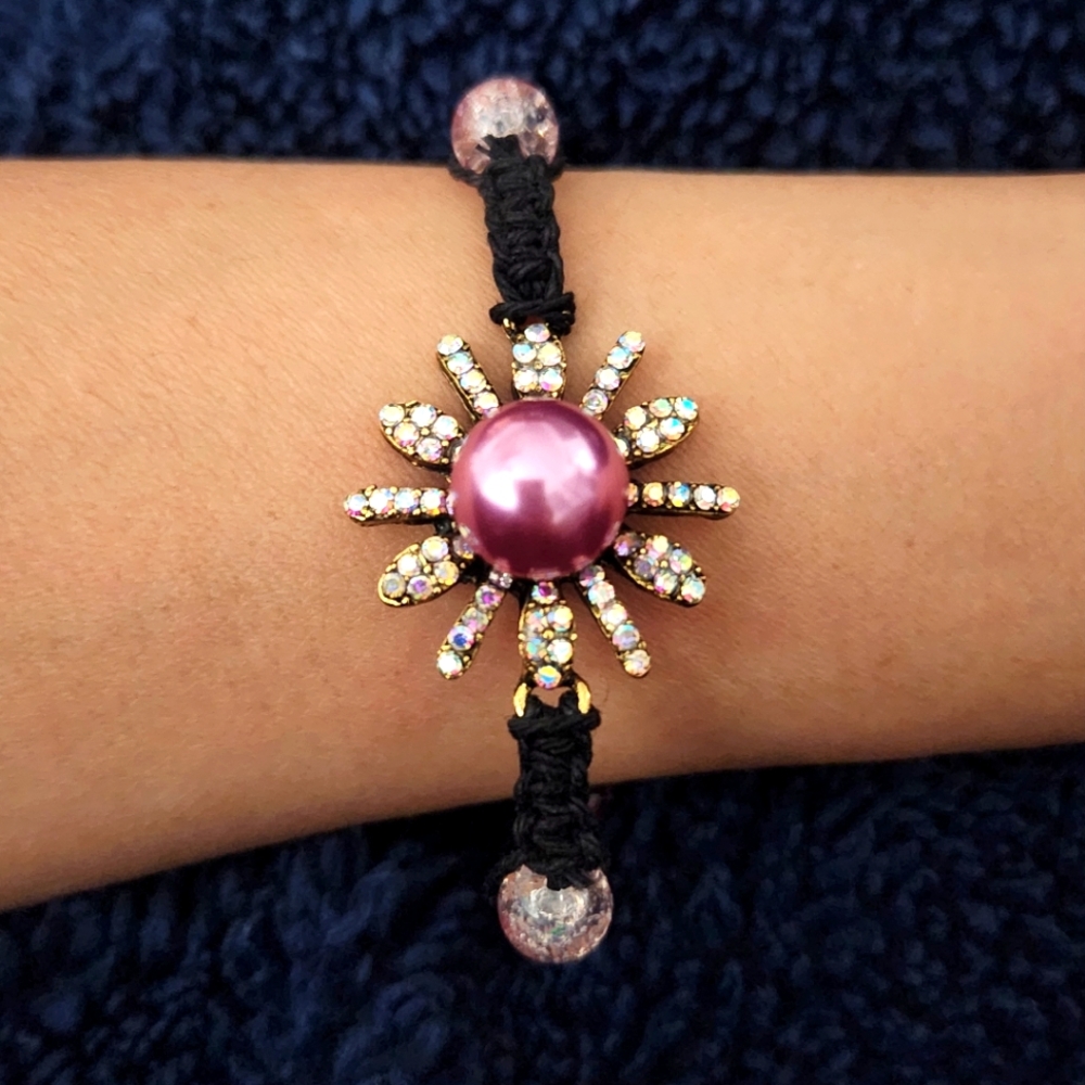 Beautiful Black and Pink Bracelet